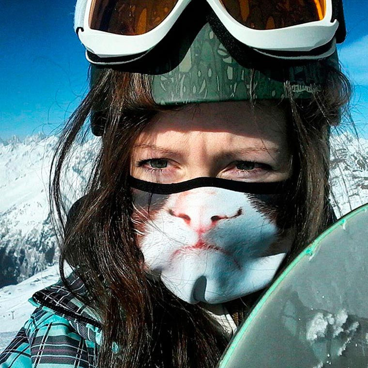 masques animaux chat ski